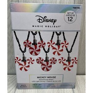 Christmas Disney Magic Holiday 12 Mickey Mouse Diamond Sparkle String Lights